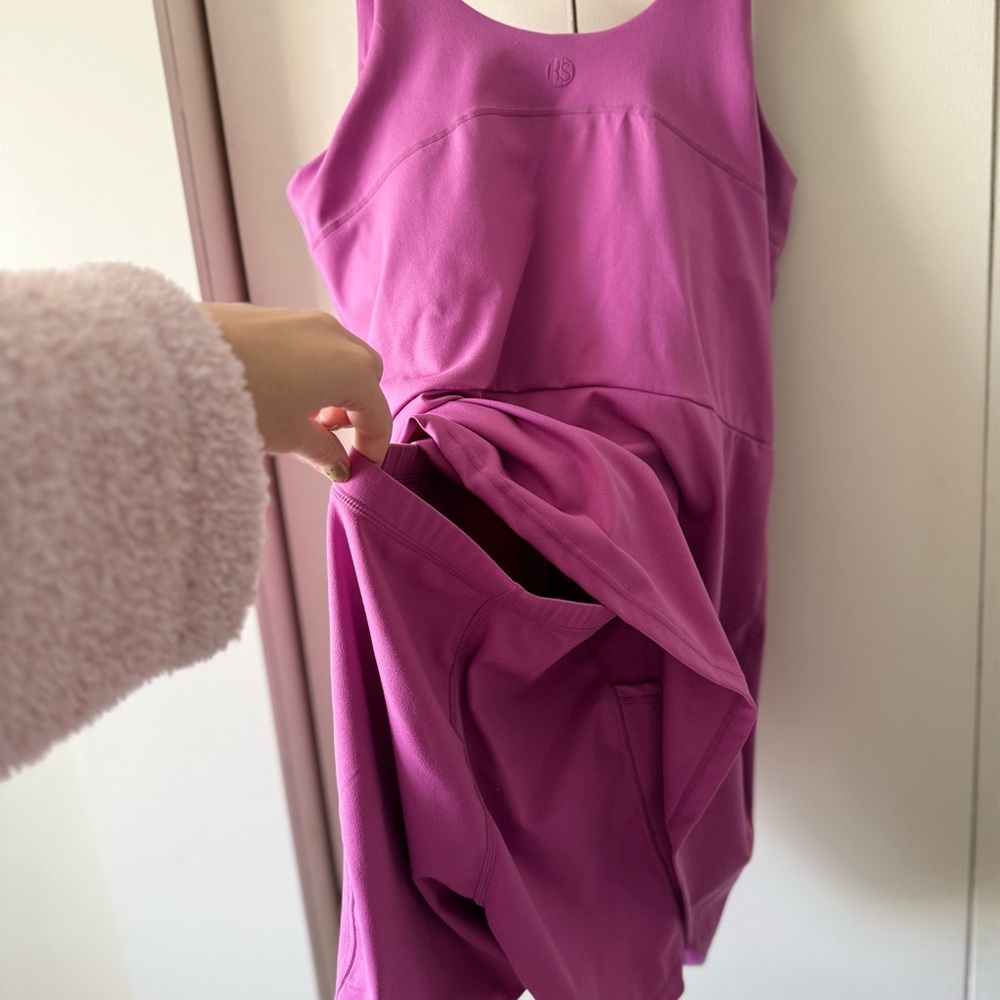 Elle Sport Women's Active Tank Dress Athletic Dress Tennis Dress in Pink Size M - Picture 9 of 9